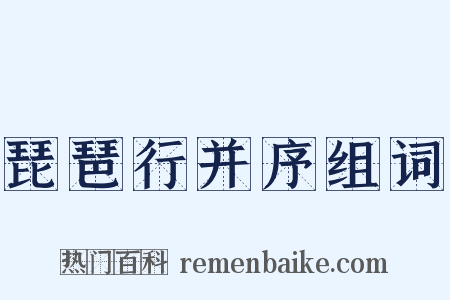 琵琶行并序组词是什么意思的图片